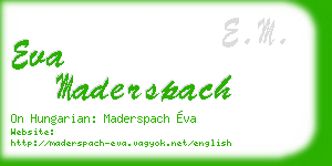 eva maderspach business card